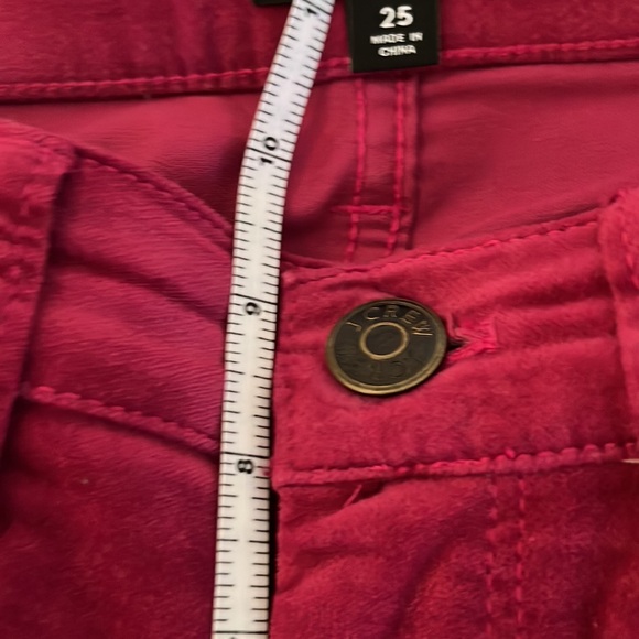 J Crew Mercantile Fuchsia Velvet Pants Size 25 - Picture 9 of 10